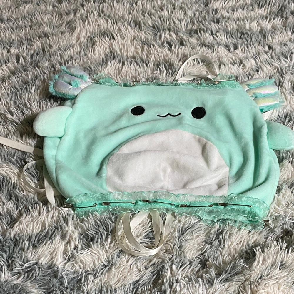 Sewing Project piece Mint Green Plush Corset Top
